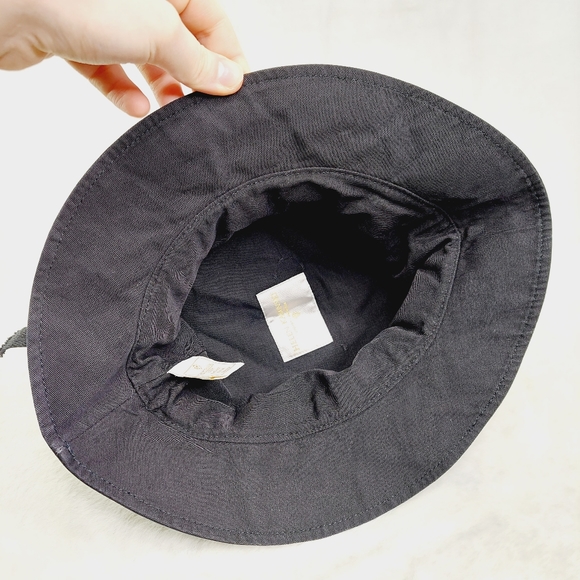 Helen Kaminski Australia Washable Black Cotton Tie Bow Bucket Hat P6896 - Picture 3 of 5